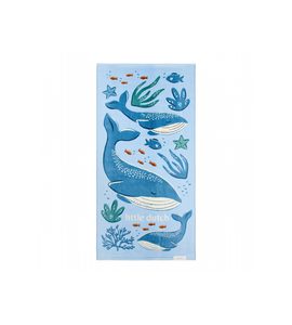 LITTLE DUTCH PLÁŽOVÁ OSUŠKA 120X60 CM OCEAN WORLD BLUE - OSUŠKY A DĚTSKÉ ŽUPANY - KOUPÁNÍ A ZDRAVÍ