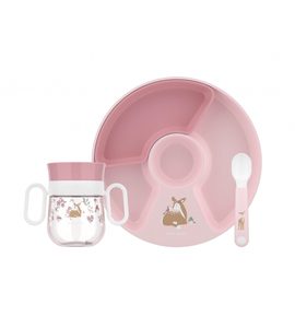 LITTLE DUTCH DĚTSKÁ JÍDELNÍ SADA 3-DÍLNÁ FAIRY GARDEN - VÝHODNÉ SADY - KRMENÍ