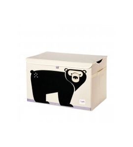 3 SPROUTS TRUHLA NA HRAČKY BEAR BLACK - BOXY NA HRAČKY - SPINKÁNÍ