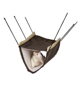 Trixie Závěsný pelíšek z nylonu s beránkem 2 podlažní-fretka,potkan