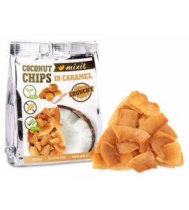 Mixit Kokosové chipsy do kapsy - Karamel (60g)