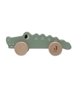 JOLLEIN KROKODÝL NA KOLEČKÁCH DŘEVĚNÝ JUNGLE JAMBO - AUTÍČKA A JEZDÍCÍ - PRO DĚTI