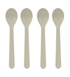 LÄSSIG SPOON SET GEO 4PC WARM GREY - LŽIČKY A PŘÍBORY - KRMENÍ