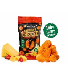 MIXIT KŘUPAVÝ SÝR DO KAPSY - IRSKÝ CHEDDAR S CHILLI - SLANÉ ZOBÁNÍ - PRO MAMINKY