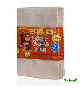 T-TOMI LÁTKOVÉ TETRA PLENY NEBĚLENÉ, SADA 5 KS - TOP KVALITA - LÁTKOVÉ PLENY SKLÁDANÉ - PŘEBALOVÁNÍ