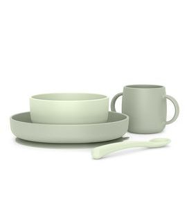 SUAVINEX JÍDELNÍ SET SILIKONOVÝ COLOUR ESSENCE ZELENÝ - VÝHODNÉ SADY - KRMENÍ