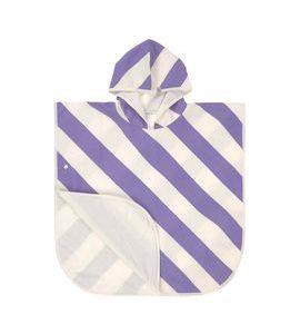 LÄSSIG PONČO STRIPES PURPLE/SEA SALT - UV OBLEČENÍ - PRO DĚTI