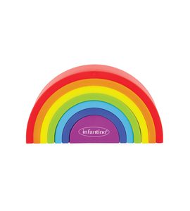 INFANTINO SKLÁDAČKA DUHA MAGIC RAINBOW - STAVEBNICE A PUZZLE - PRO DĚTI