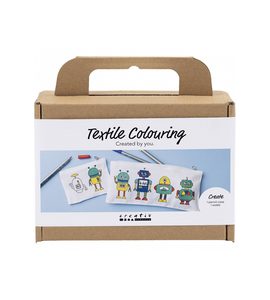 CREATIV COMPANY KREATIVNÍ SADA MINI CRAFT KIT TEXTILE COLOURING ROBOT - VÝTVARNÉ POMŮCKY A HRAČKY - PRO DĚTI