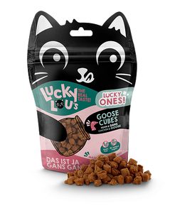 LUCKY LOU LUCKY LOU LUCKY ONES CUBES KUŘECÍ A HUSA 80 G - KAPSIČKY PRO KOČKY - CHOVATELSKÉ POTŘEBY MALVÍKZOO