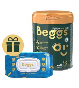 BEGGS 2 POKRAČOVACÍ MLÉKO (800 G) + ZDARMA BEGGS VLHČENÉ UBROUSKY 64KS - KOJENECKÁ MLÉKA - KRMENÍ