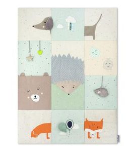 MOMI HRACÍ DEKA MOMI VOLPI PATCHWORK - HRACÍ PODLOŽKY NA ZEM - SPINKÁNÍ