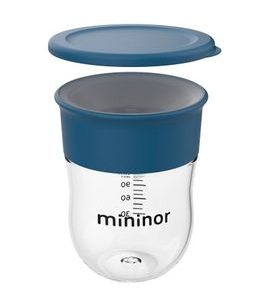 MININOR TRÉNINKOVÝ HRNEČEK 220 ML BLUE WHALE - DĚTSKÉ HRNEČKY - KRMENÍ