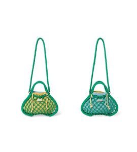 STUDIO NOOS MACRAME MINI HAND BAG GREEN & BLUE YELLOW SÍŤKA - DOPLŇKY - PRO MAMINKY
