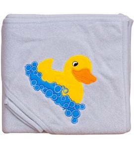 SCARLETT FROTÉ RUČNÍK S KAPUCÍ KAČENKA ŠEDÁ - OSUŠKY A DĚTSKÉ ŽUPANY - KOUPÁNÍ A ZDRAVÍ