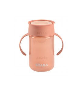 BEABA HRNEK TRÉNOVACÍ 360° PINK 340 ML 12M+ - DĚTSKÉ HRNEČKY - KRMENÍ
