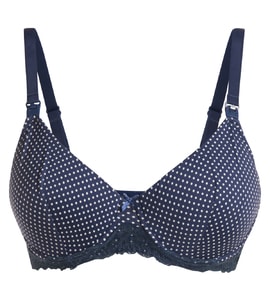 NOPPIES NURSING BRA PADDED SPACER DOT NAVY - TEHOTENSKÉ SPODNÉ PRÁDLO - PRE MAMIČKY