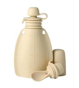 MININOR SILIKONOVÁ KAPSIČKA SE LŽIČKOU SOFT RABBIT - KAPSIČKY NA JÍDLO - KRMENÍ