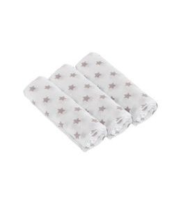 TRÄUMELAND LÁTKOVÉ PLENY 3KS 80 X 80 CM STERNCHEN GRAU - LÁTKOVÉ PLENY ALL IN ONE - PŘEBALOVÁNÍ