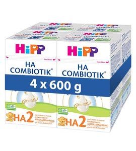 HIPP 4X POKRAČOVACÍ KOJENECKÁ VÝŽIVA HIPP HA 2 COMBIOTIK 600G - KOJENECKÁ MLÉKA - KRMENÍ