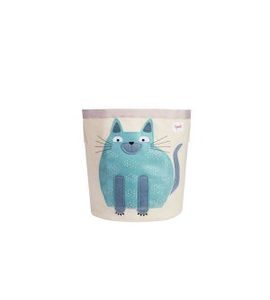 3 SPROUTS KOŠ NA HRAČKY CAT BLUE - BOXY NA HRAČKY - SPINKÁNÍ