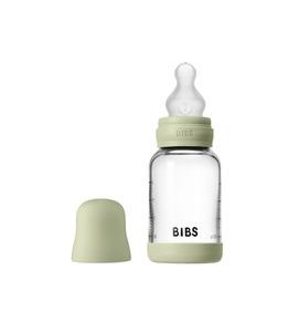 BIBS ANTIKOLIKOVÁ SKLENENÁ FĽAŠA SO SILIKÓNOVÝM CUMLÍKOM 120ML - KOJENECKÉ LAHVE - KRMENÍ
