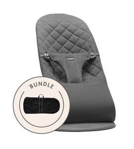 BABYBJORN LEHÁTKO BABYBJORN BALANCE BLISS WOVEN ANTHRACITE + TRANSPORTNÍ TAŠKA - LEHÁTKA A HOUPADLA - SPINKÁNÍ