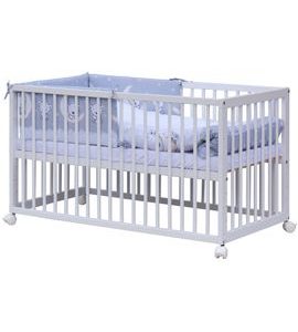 SCARLETT POSTÝLKA 120X60CM S KOMPLETNÍ VÝBAVOU TORO ŠEDÁ - DŘEVĚNÉ POSTÝLKY - SPINKÁNÍ