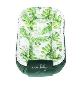 ENIE BABY HNÍZDEČKO VELVET GREEN/TROPICAL LEAVES - HNÍZDEČKA - SPINKÁNÍ