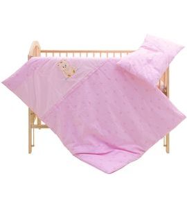 SCARLETT DĚTSKÉ POVLEČENÍ 2-DÍLNÉ MÉĎA RŮŽOVÉ 100X135CM - POVLEČENÍ DO POSTÝLKY - SPINKÁNÍ