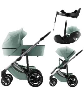 BRITAX RÖMER SET KOČÁREK SMILE 5Z + HLUBOKÁ KORBA + AUTOSEDAČKA BABY-SAFE PRO + VARIO BASE 5Z - KOČÍKY KOMBINÁCIE - KOČÍKY A PRÍSLUŠENSTVO