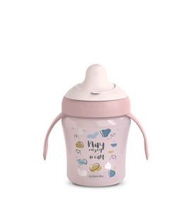 SUAVINEX NEROZLITNÝ HRNÍČEK BEAR 200 ML RUŽOVÁ - DĚTSKÉ HRNEČKY - KRMENÍ