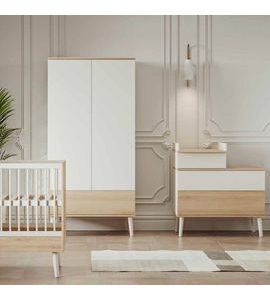 DĚTSKÝ POKOJ FAKTUM CARDIFF - 3 DÍLNÁ AKČNÍ SADA S PŘESTAVITELNOU POSTÝLKOU - DŘEVĚNÉ POSTÝLKY - SPINKÁNÍ