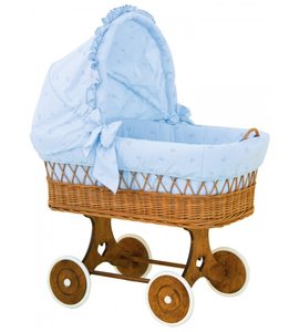 SCARLETT BOUDIČKA K PROUTĚNÉMU KOŠI MÉĎA- MODRÁ - KOŠÍKY A KOLÉBKY - SPINKÁNÍ