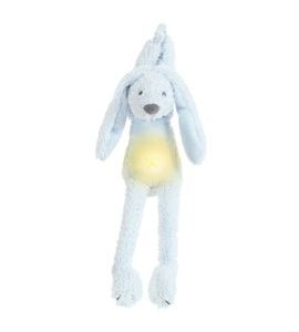 HAPPY HORSE HUDEBNÍ KRÁLÍČEK RICHIE SE SVĚTÝLKEM - MODRÝ VELIKOST: 34 CM - HRAČKY SE ZVUKY - PRO DĚTI