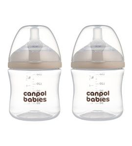 CANPOL BABIES SET LAHVÍ NATURAL SHAPE 150ML 2KS - KOJENECKÉ LAHVE - KRMENÍ
