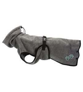 Trixie Koupací plášť / župan pro psy L: 60 cm, šedá