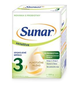 SUNAR SENSITIVE 3 BATOLECÍ KOJENECKÉ MLÉKO 500G - KOJENECKÁ MLÉKA - KRMENÍ