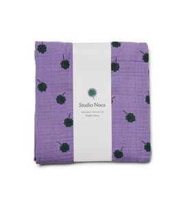 STUDIO NOOS SWADDLE ZAVINOVAČKA PRINT LARGE PURPLE CLOVER - ZAVINOVACÍ PLENY / OSUŠKY VELKÉ - PŘEBALOVÁNÍ
