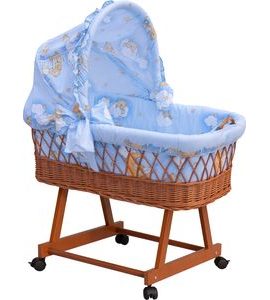 SCARLETT PROUTĚNÝ KOŠÍK NA MIMINKO S BOUDIČKOU MRÁČEK MODRÁ - KOŠÍKY A KOLÉBKY - SPINKÁNÍ