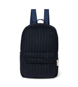 STUDIO NOOS FLANNEL CHALKSTRIPE MIDI BACKPACK - BATŮŽEK DARK BLUE - BATOHY A TAŠKY - PRO DĚTI