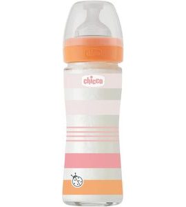 CHICCO LÁHEV KOJENECKÁ SKLO WELL-BEING SILIKON 240ML - KOJENECKÉ LAHVE - KRMENÍ