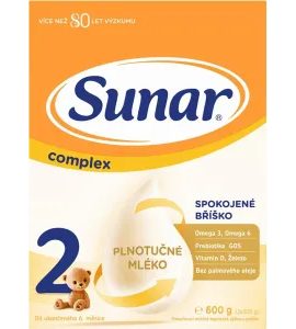 SUNAR COMPLEX 2 MLÉKO POKRAČOVACÍ 600G - KOJENECKÁ MLÉKA - KRMENÍ