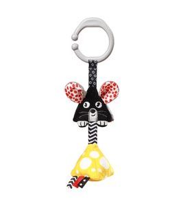 BABYONO HRAČKA ZÁVĚSNÁ KONTRASTNÍ NA C KROUŽKU MOUSE 0 M+ - HRAČKY K ZAVĚŠENÍ - PRO DĚTI