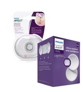 PHILIPS AVENT CHRÁNIČ BRADAVEK - MEDIUM 2 KS + STER.KRABIČKA + PRSNÍ VLOŽKY JEDNORÁZOVÉ 100 KS - CHRÁNIČE A TVAROVAČE BRADAVEK - PRE MAMIČKY