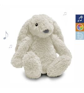 ZAZU KRÁLÍČEK RO BÍLÝ - ŠUMÍCÍ ZVÍŘÁTKO S NOČNÍM SVĚTLEM A USB NABÍJENÍM - USÍNÁČCI ŠUMÍCÍ / S TLUKOTEM - PRO DĚTI