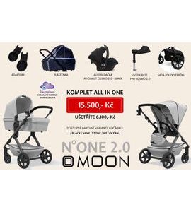 MOON N ONE 2.0 ALL IN ONE - ICE - KOMBINACE S PŘÍSLUŠENSTVÍM - KOČÁRKY A PŘÍSLUŠENSTVÍ