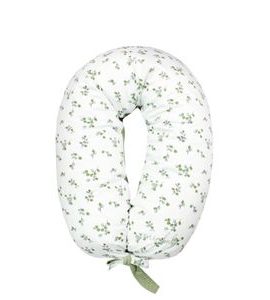 ENIE BABY KOJÍCÍ POLŠTÁŘ GREEN LEAVES / KHAKI Z PAMĚŤOVÉ PĚNY - KOJÍCÍ POLŠTÁŘE - KRMENÍ