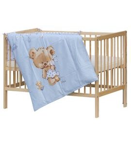 SCARLETT POSTÝLKA 120X60CM S KOMPLETNÍ VÝBAVOU GRISI MODRÁ - DŘEVĚNÉ POSTÝLKY - SPINKÁNÍ