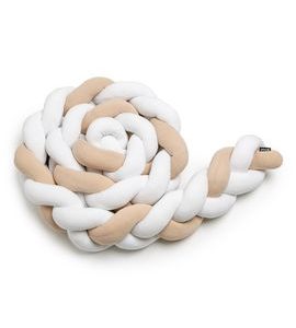 T-TOMI PLETENÝ MANTINEL 180 CM WHITE + BEIGE - MANTINELY - SPINKÁNÍ